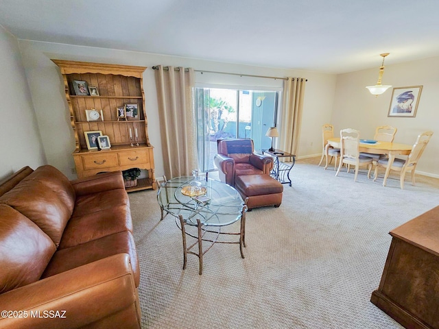 view of carpeted living room