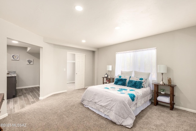 view of carpeted bedroom