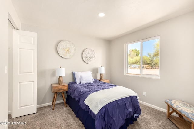 view of carpeted bedroom