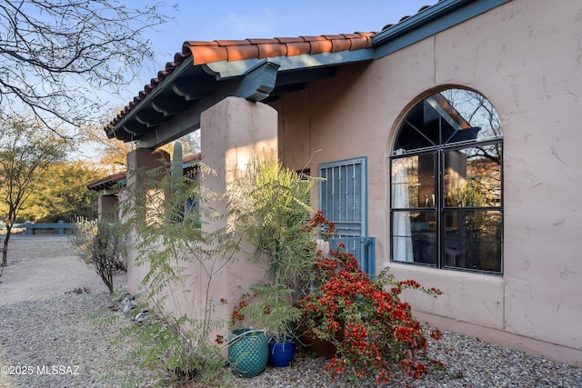 view of property exterior featuring stucco siding