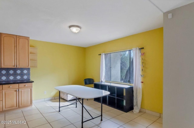 view of tiled dining room