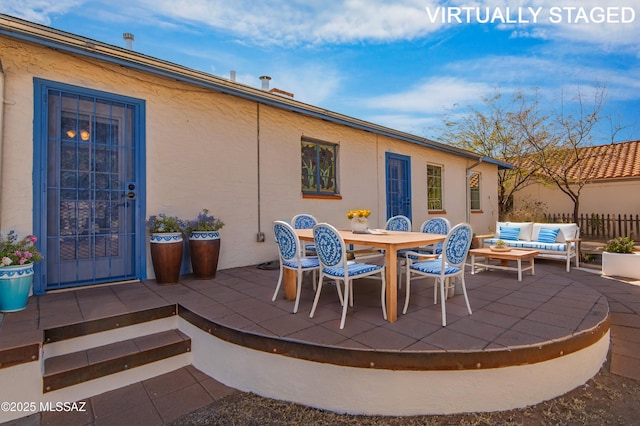 view of patio / terrace featuring an outdoor hangout area