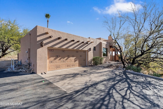 exterior space featuring a garage