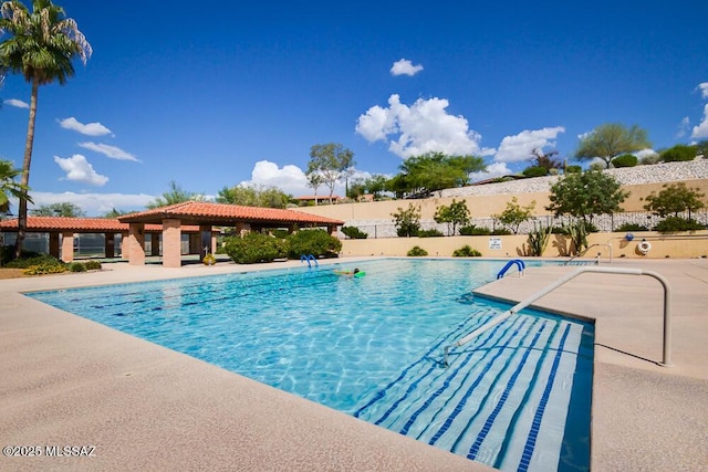 view of pool with a patio