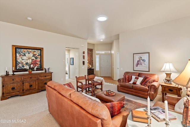 view of carpeted living room