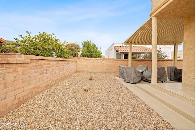 view of yard featuring a patio