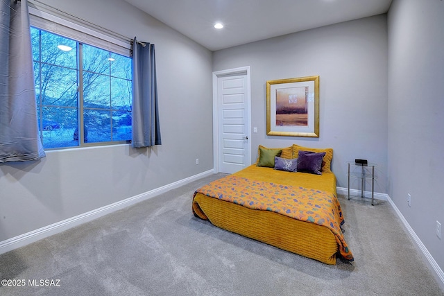 bedroom featuring carpet flooring