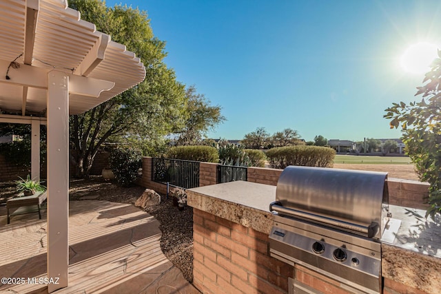 view of patio / terrace with area for grilling