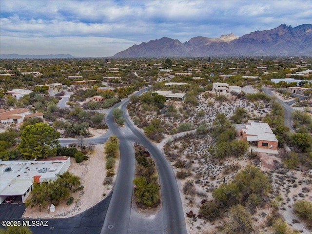 aerial view featuring a mountain view