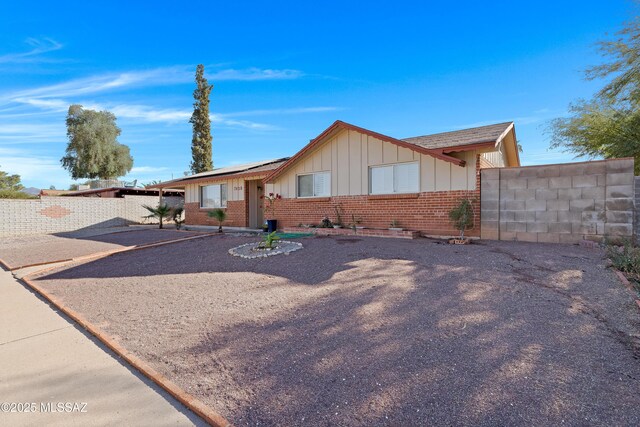 view of ranch-style house