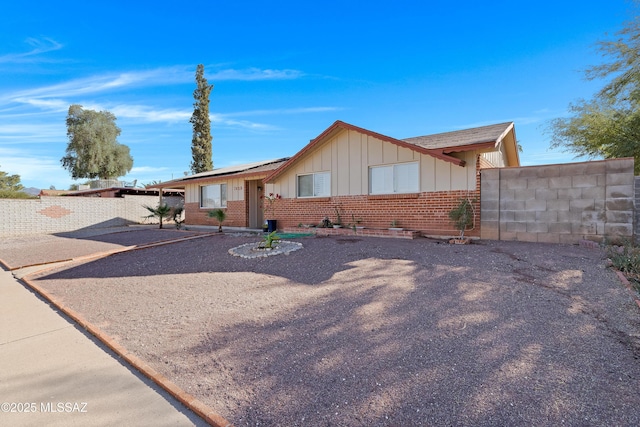 view of ranch-style house