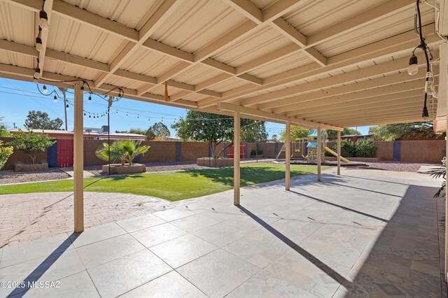 view of patio / terrace with a playground