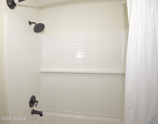 bathroom featuring shower / bath combination with curtain