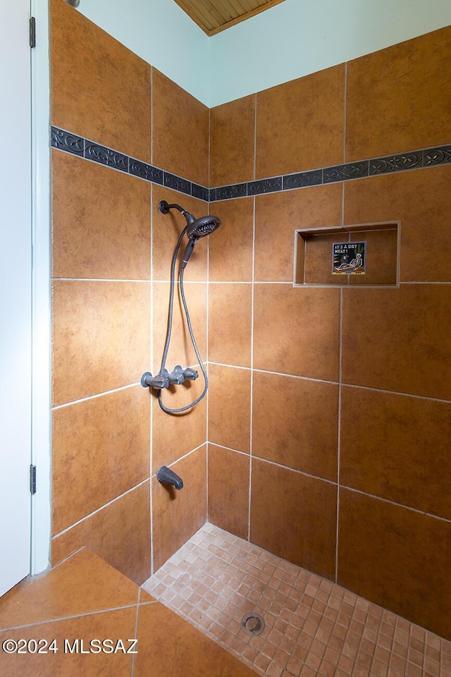 details with tiled shower