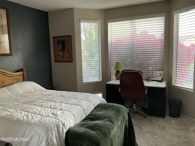 bedroom with carpet