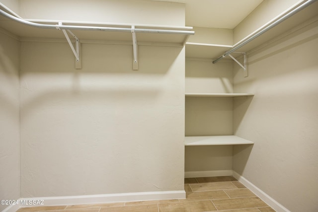 view of walk in closet