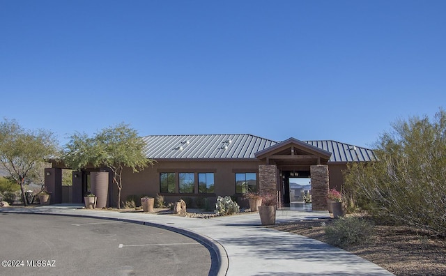 view of front of home featuring stucco siding