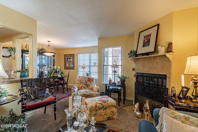 view of carpeted living room