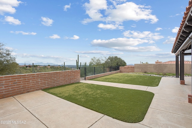 view of yard with a patio