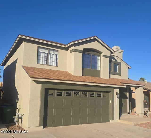 view of front of house featuring a garage