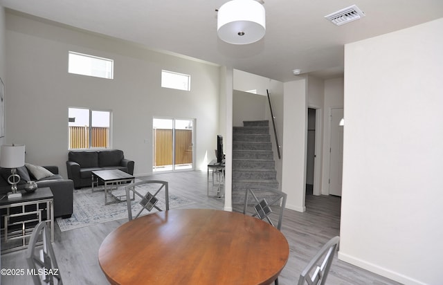 dining room featuring wood-type flooring