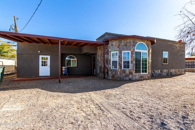 view of rear view of property