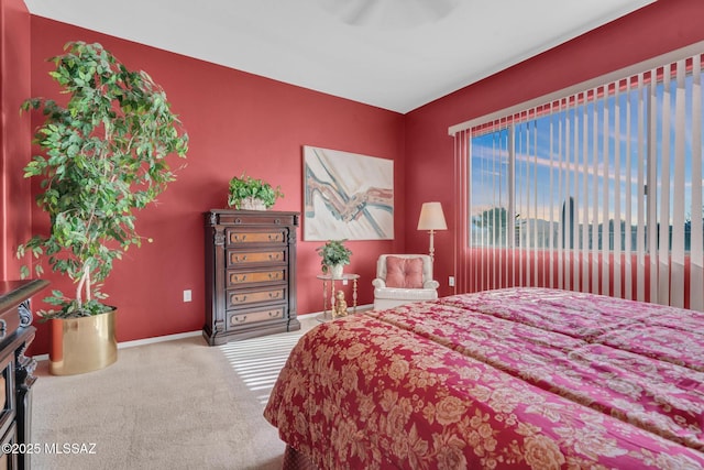 view of carpeted bedroom