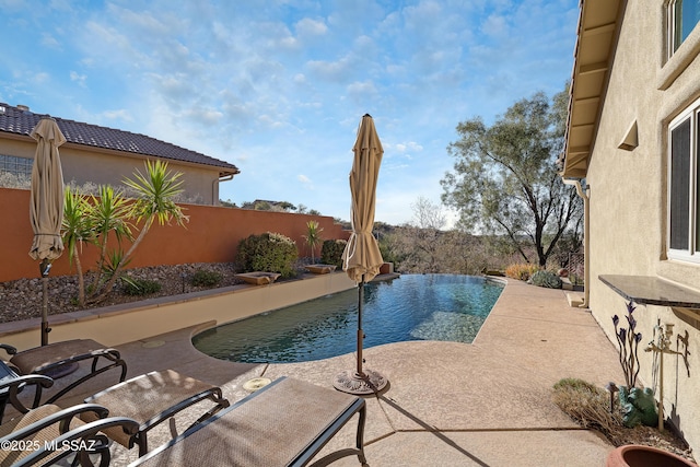 view of pool with a patio area