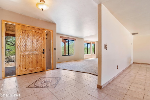 view of tiled foyer