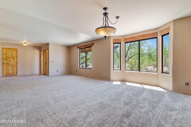 empty room featuring light carpet