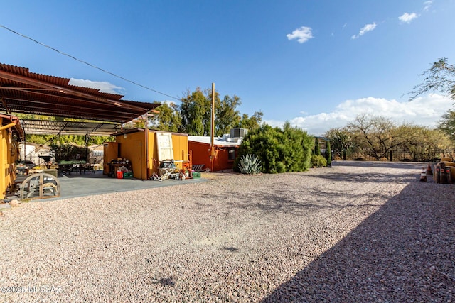 view of yard with a patio area