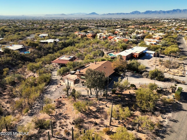 bird's eye view featuring a mountain view