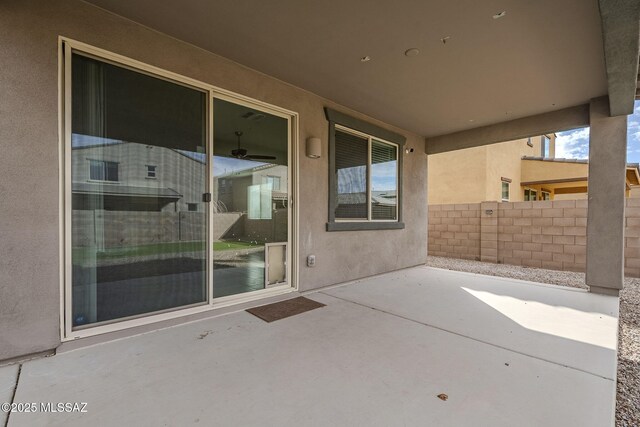 view of patio with a fenced backyard