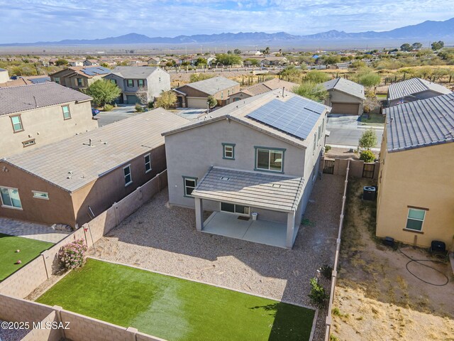 view of yard with a fenced backyard and a patio