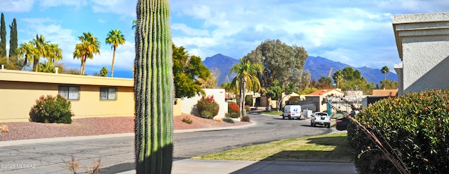 view of street featuring a mountain view