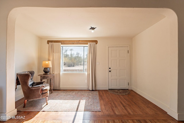 foyer featuring hardwood / wood-style flooring