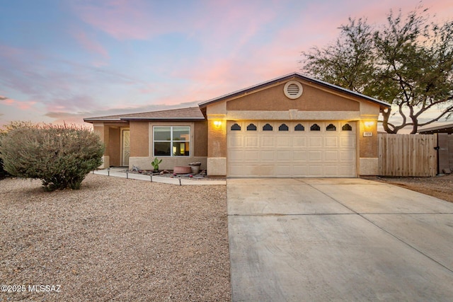 ranch-style house with a garage