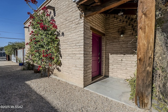 view of doorway to property