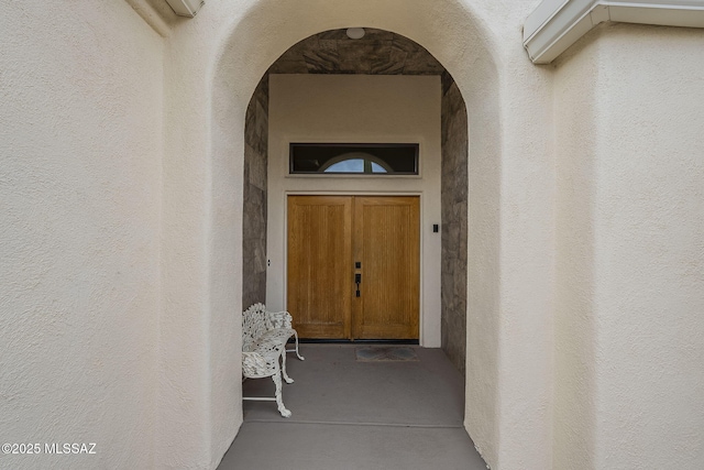 view of doorway to property