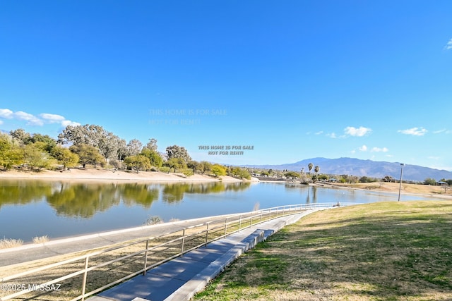 view of water feature featuring a mountain view