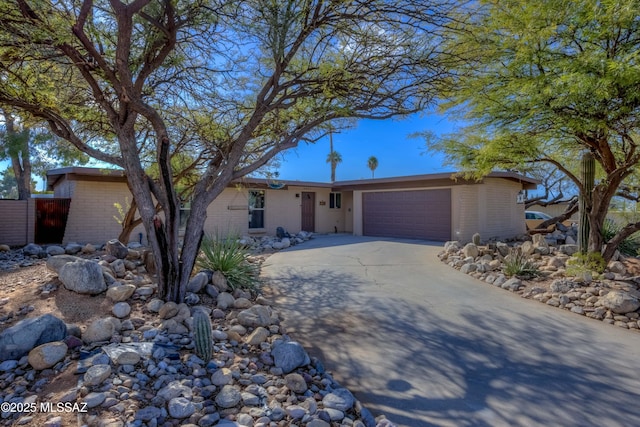 view of front of home featuring a garage