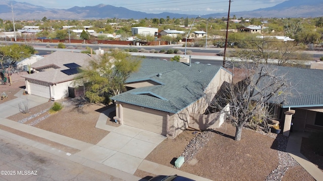 bird's eye view with a mountain view