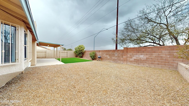 view of yard with a patio