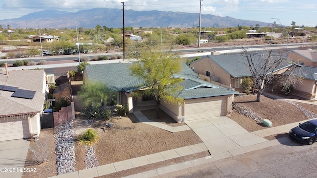 aerial view featuring a mountain view