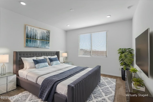 bedroom featuring hardwood / wood-style flooring