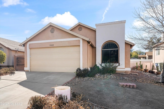 view of front facade with a garage