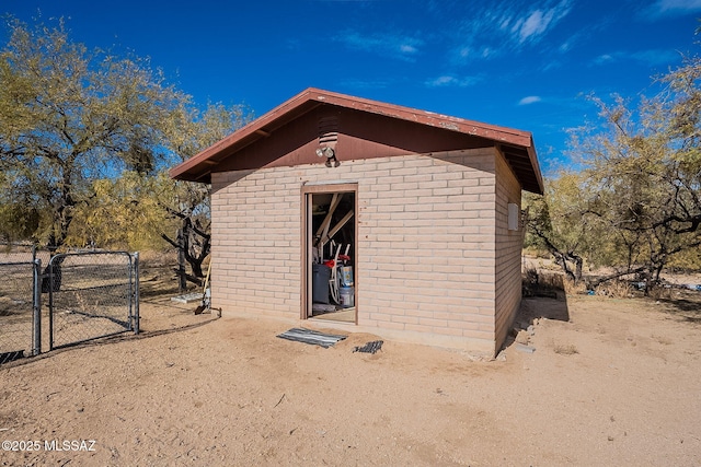 view of outdoor structure