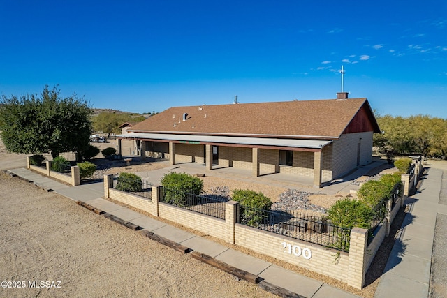 view of front of home