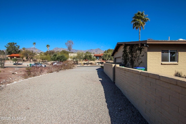 view of street featuring a mountain view