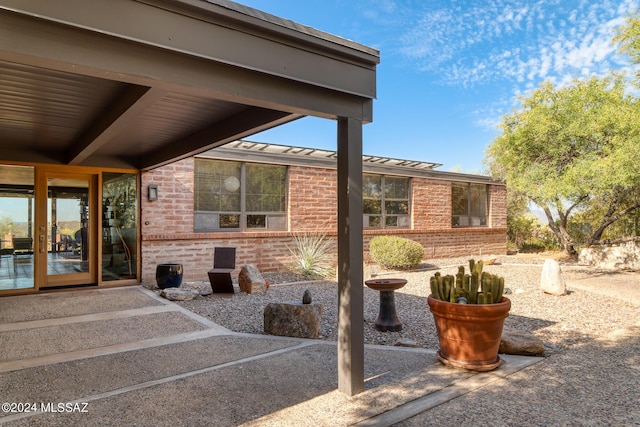 view of patio / terrace featuring french doors